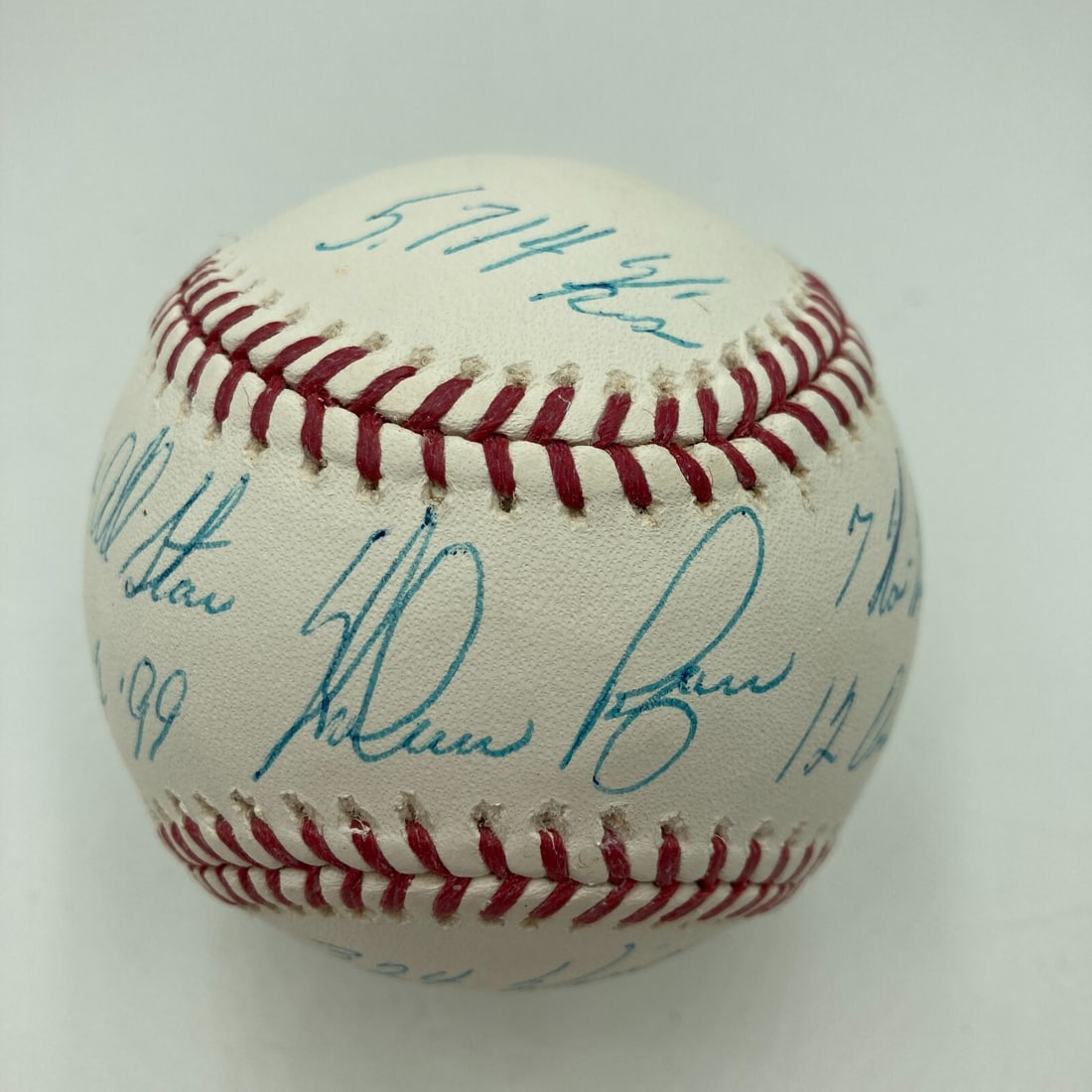 Nolan Ryan Signed Career STAT Baseball with JSA COA (1 of 11)