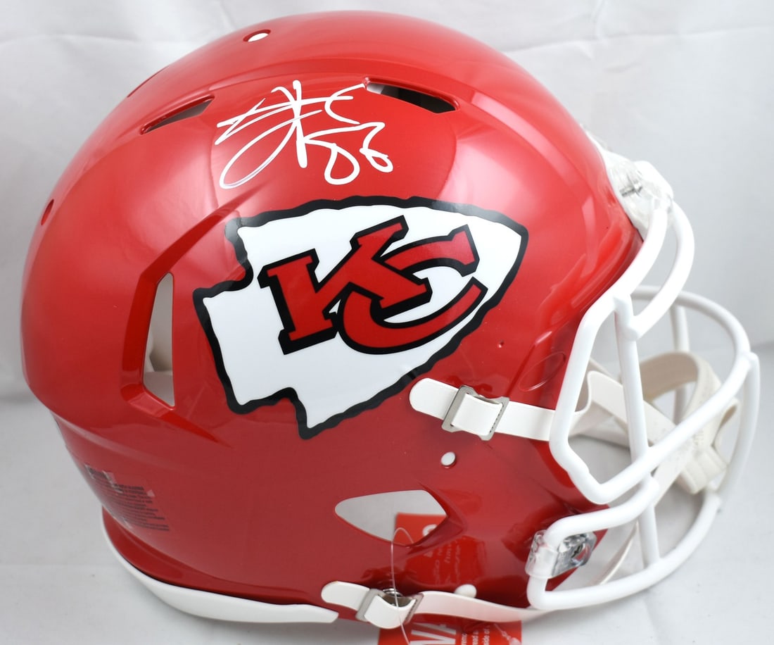 Kansas City Chiefs Full Size Authentic Helmet Signed by Travis Kelce Beckett Holo (1 of 5)