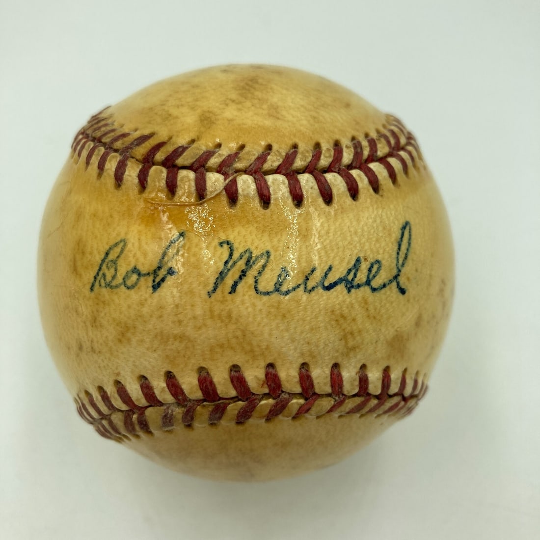 Bob Meusel Signed Baseball 1927 New York Yankees Beckett Authenticated (1 of 8)