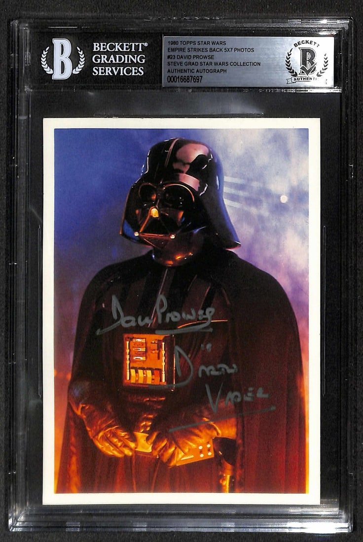 David Prowse Signed 1980 Topps Star Wars ESB 5x7 Darth Vader Photo Beckett Authenticated (1 of 1)