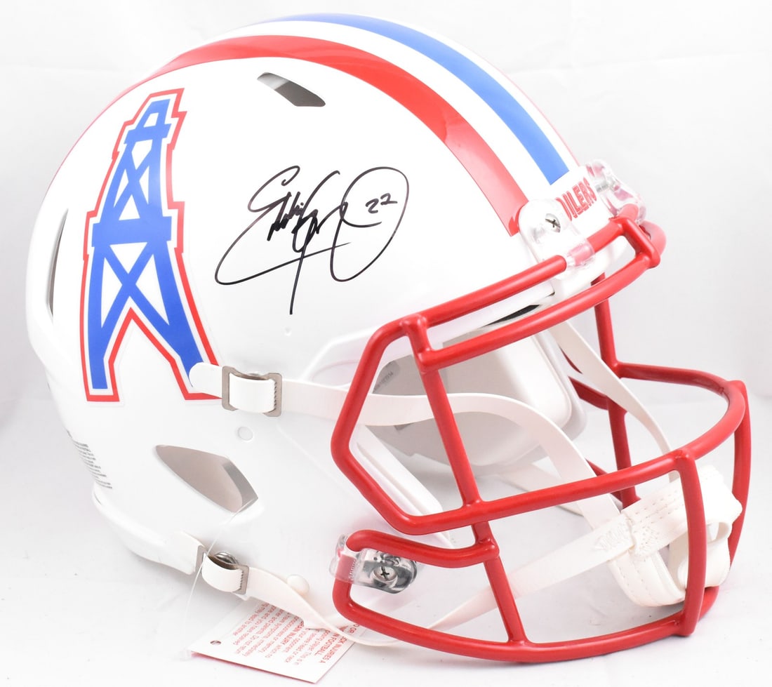 Houston Oilers Speed Authentic Full Size Helmet Signed by Eddie George (1 of 5)