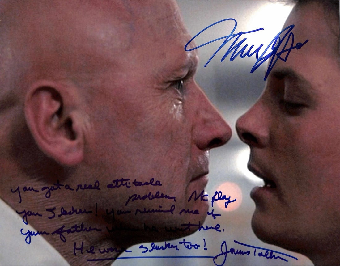 Back to the Future Autographed 11x14 Photo by Michael J. Fox and James Tolken with Beckett LOA (1 of 1)