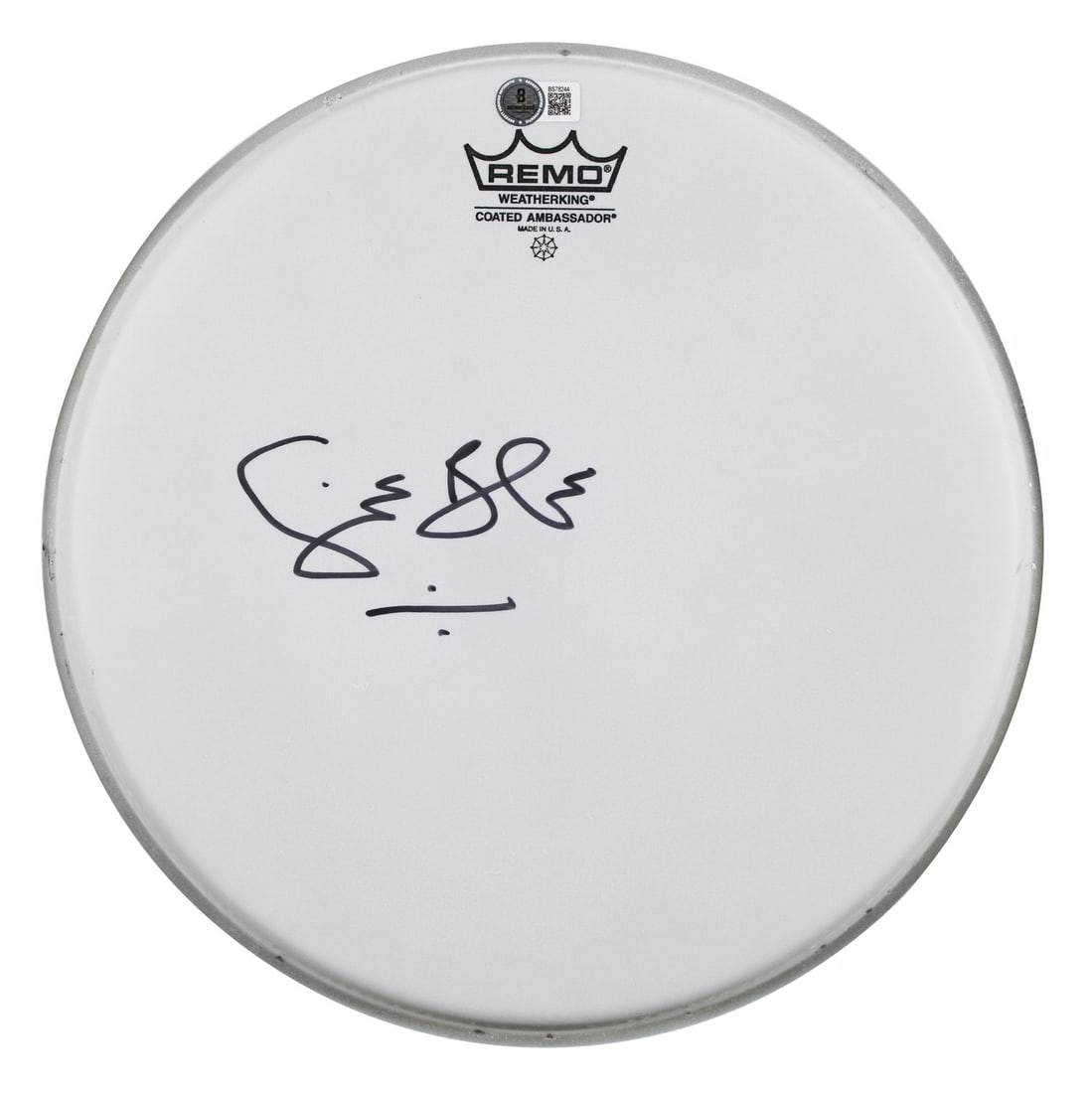 Ginger Baker Signed 12 Inch Remo Drum Head Cream Beckett Certified (1 of 2)
