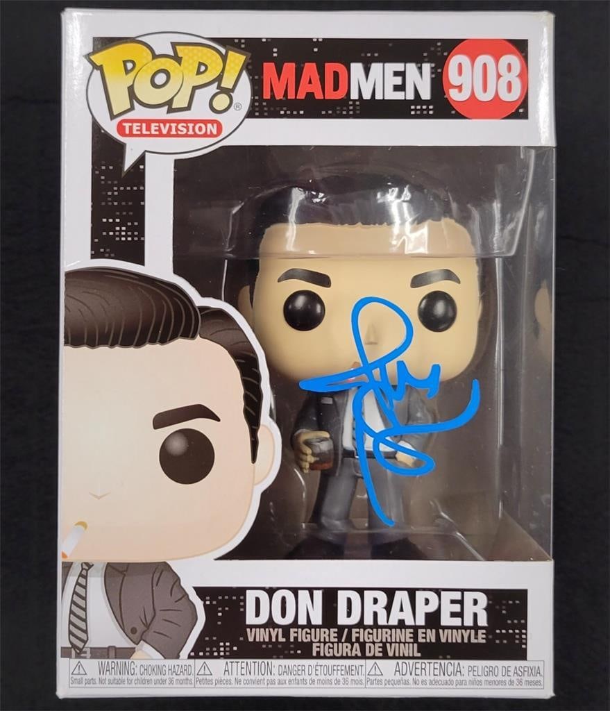 Jon Hamm Autographed Don Draper Funko Pop! #908 Mad Men Beckett Authenticated (1 of 8)