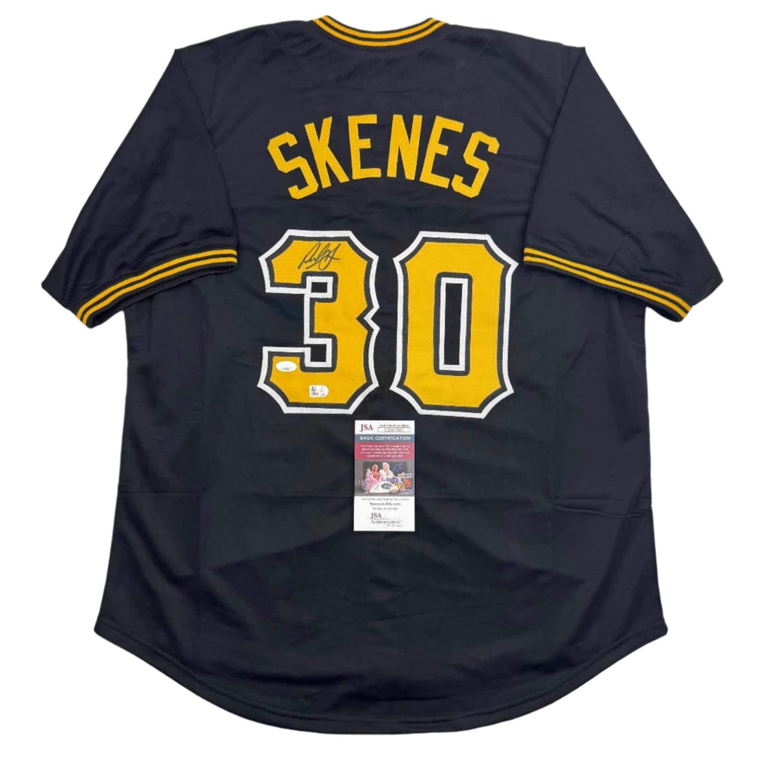 Paul Skenes Autographed Pittsburgh Pirates Black Jersey JSA COA (1 of 4)