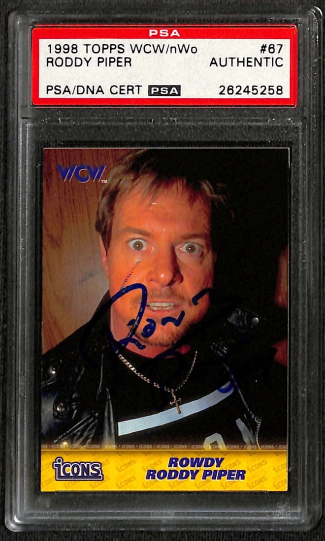 Roddy Piper 1988 Topps WCW/nWO #67 Signed Card PSA/DNA (1 of 1)