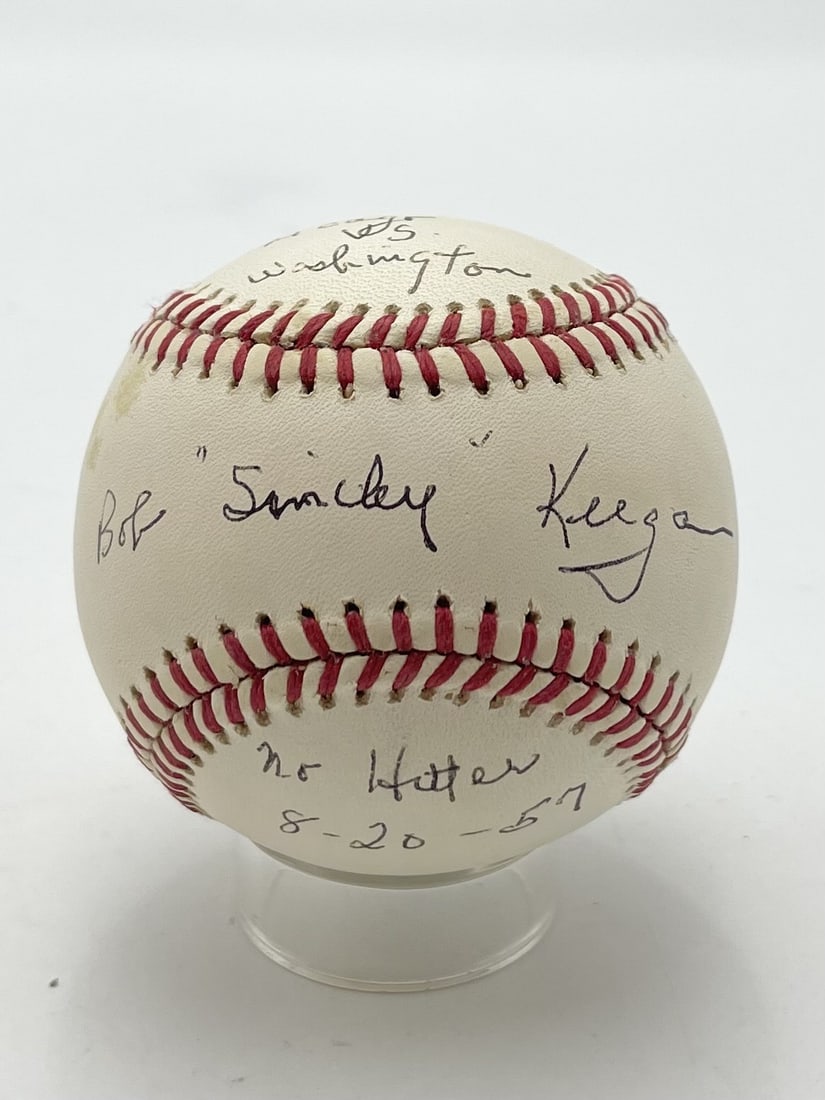 Bob Keegan Inscribed OAL Baseball Signed No Hitter JSA Authenticated (1 of 5)