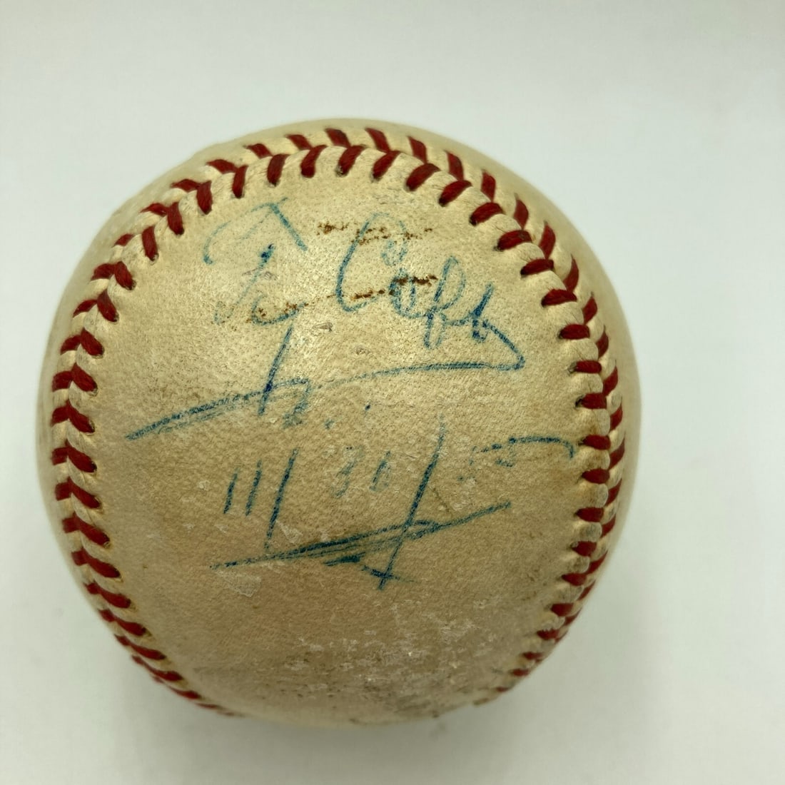 Ty Cobb Signed Official American League Baseball with PSA DNA COA (1 of 7)
