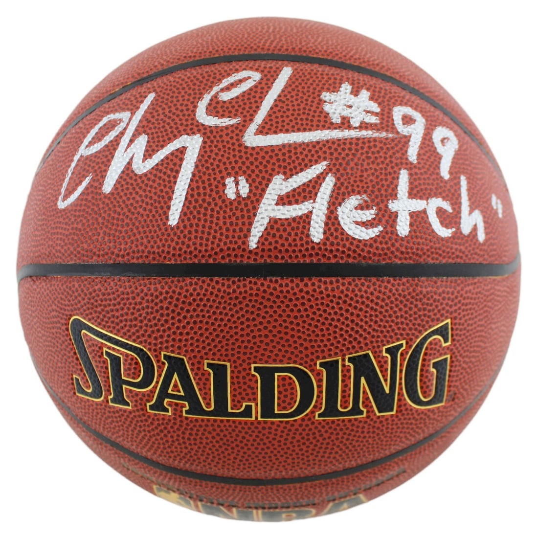 Chevy Chase Signed Spalding Basketball with Fletch #99 Inscription BAS Authenticated (1 of 7)