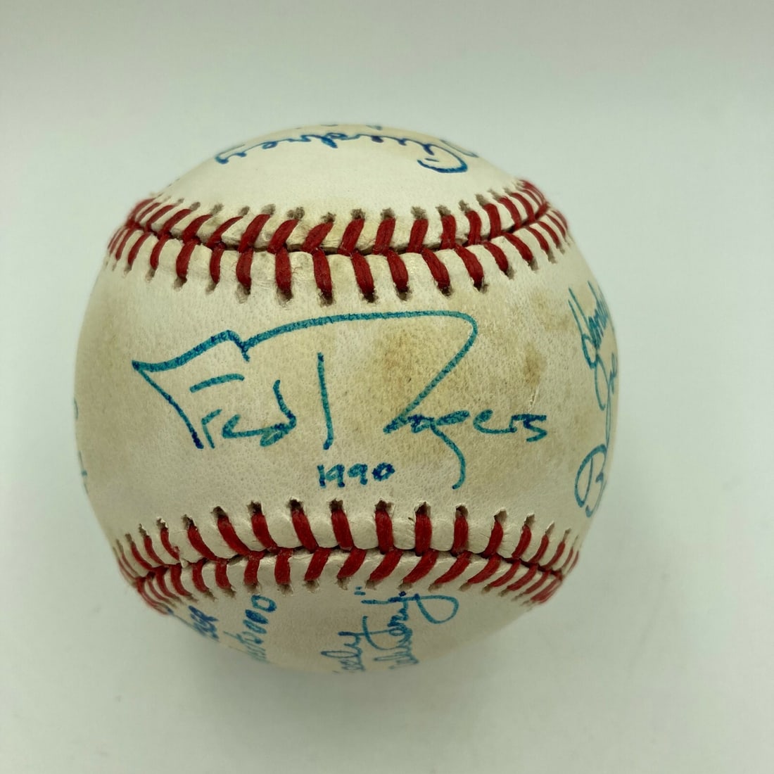 Baseball Signed by Fred Rogers and Cast With JSA Authentication (1 of 8)
