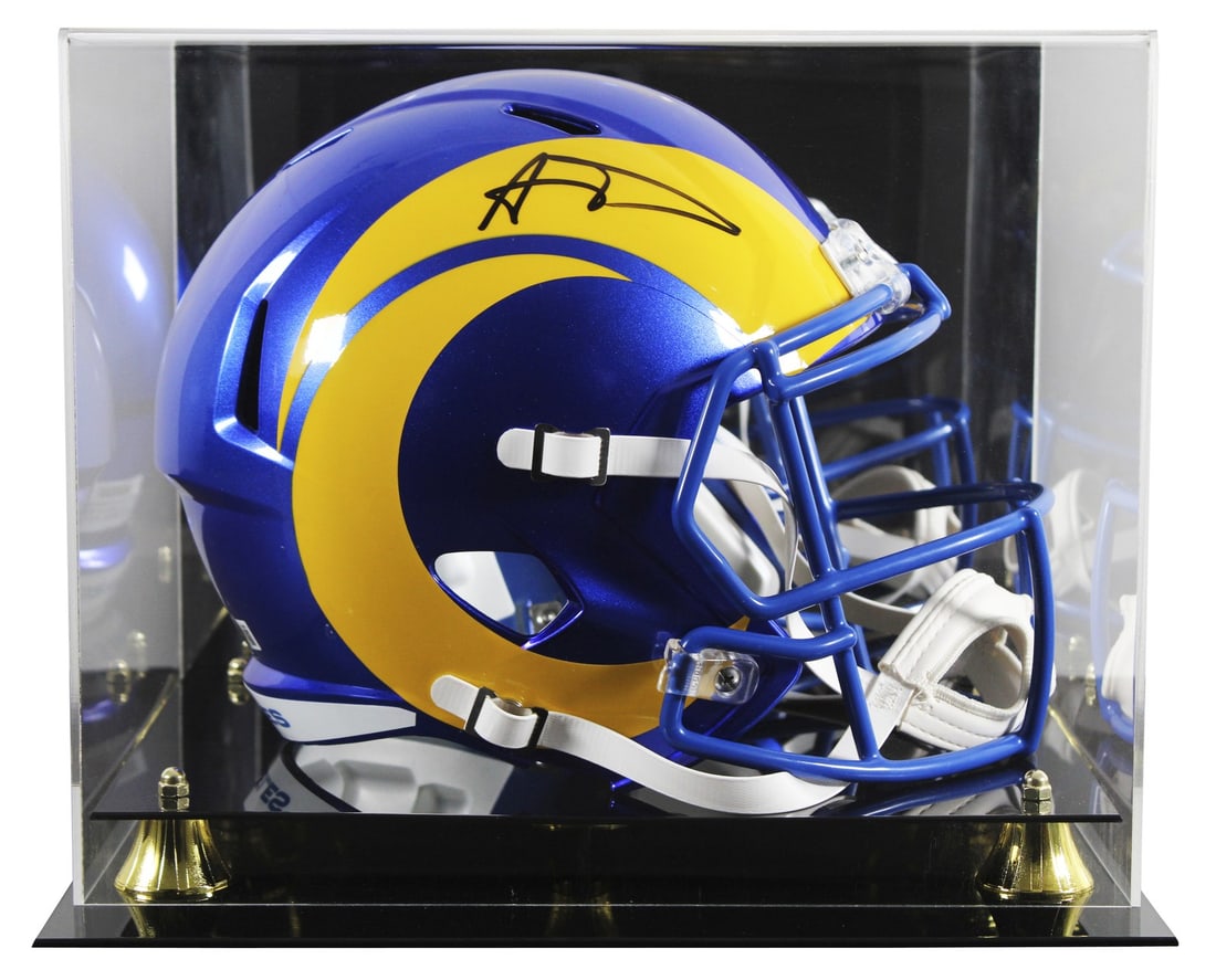 Aaron Donald Signed Los Angeles Rams Speed Replica Helmet With BAS Authentication Case (1 of 4)