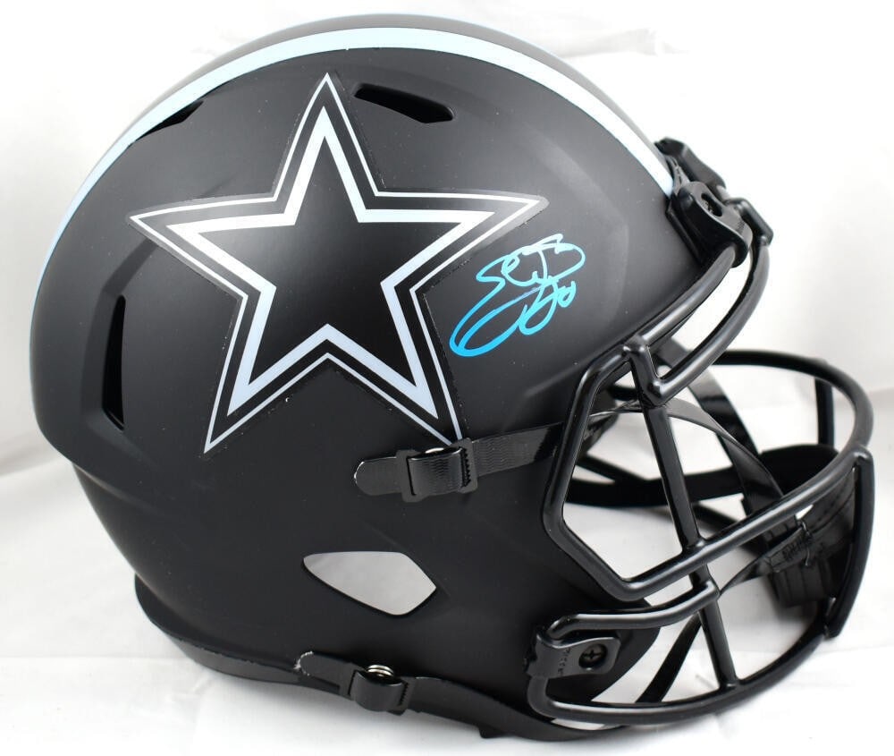 Emmitt Smith Autographed Dallas Cowboys Eclipse Speed Helmet Beckett Authenticated (1 of 10)