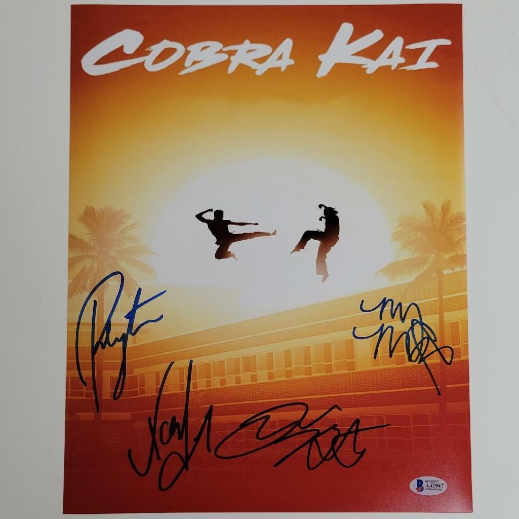 11x14 Cobra Kai Photo Signed by Four Cast Members Beckett Authenticated (1 of 2)