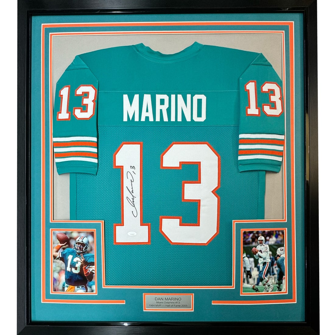 Framed Dan Marino Signed Miami Dolphins Jersey JSA Authenticated (1 of 3)