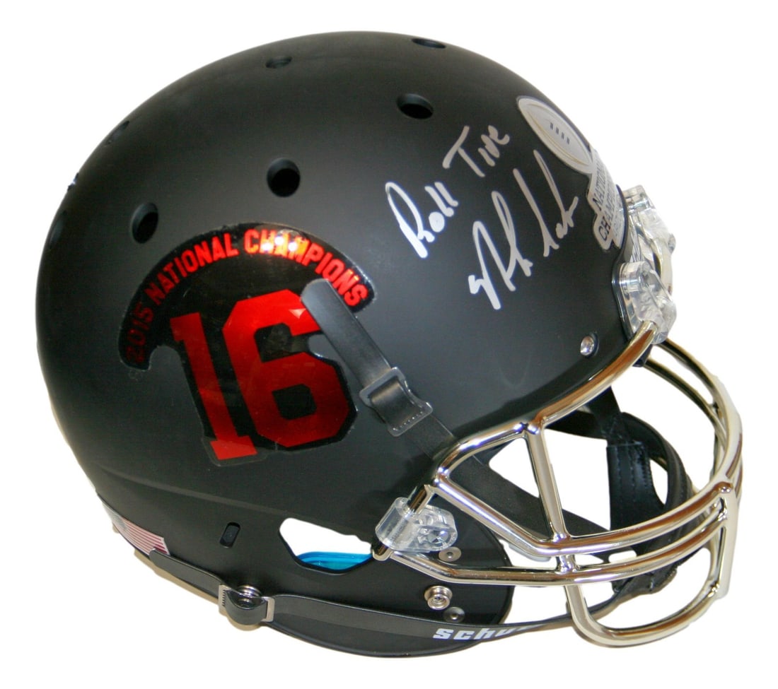 2015 Alabama Crimson Tide Helmet Autographed by Nick Saban with JSA COA (1 of 5)