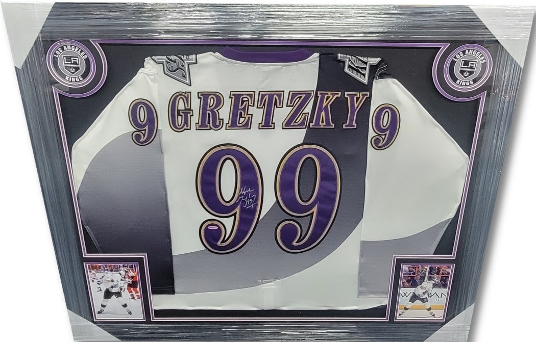 Wayne Gretzky Autographed LA Kings Jersey Custom Framed Upper Deck Authenticated: Wayne Gretzky Autographed LA Kings Jersey Custom Framed Upper Deck Authenticated Celebrate the legacy of hockey legend Wayne Gretzky with this custom framed jersey from the Los Angeles Kings. This