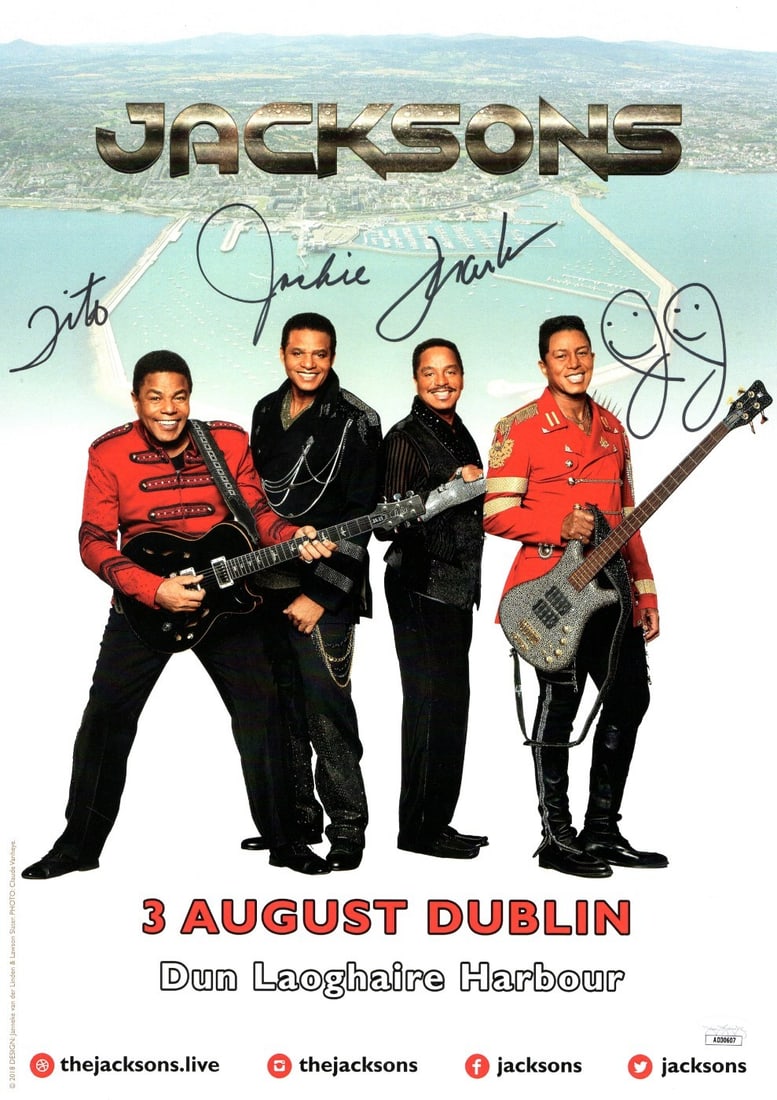 11.5x16.5 Poster Signed by Four Jacksons JSA Authenticated (1 of 3)