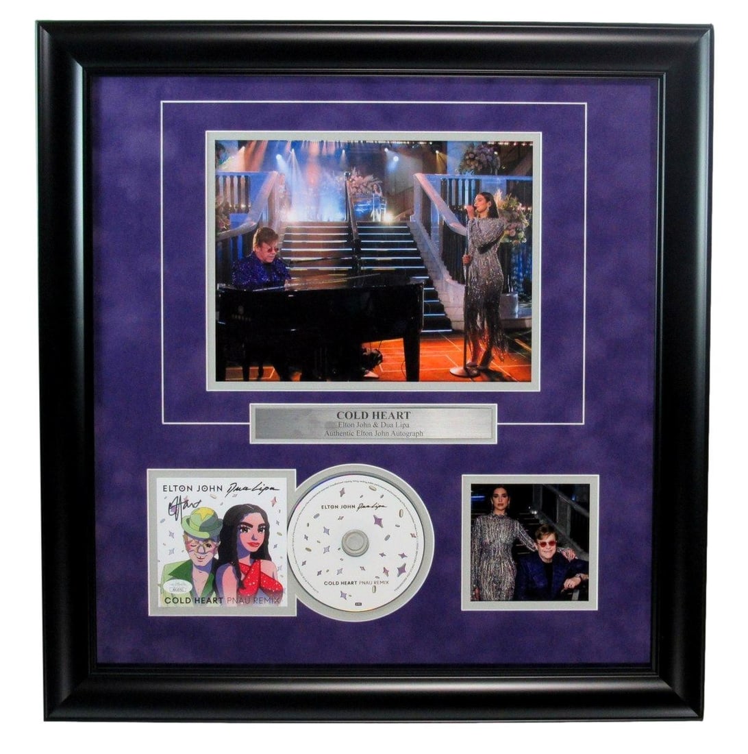 Framed Elton John Signed CD Cover and Photo Collage JSA Authenticated (1 of 4)