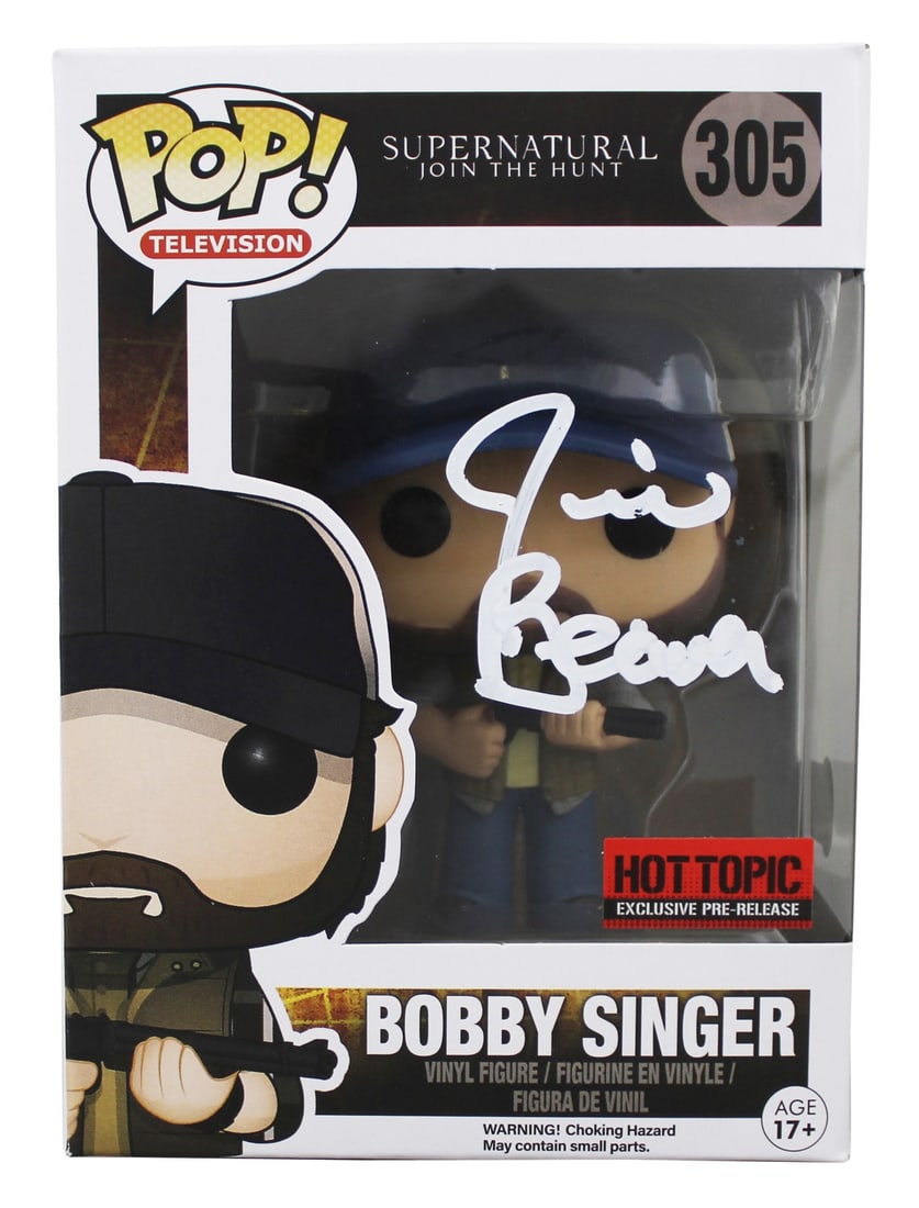 Jim Beaver Autographed Bobby Singer 305 Pop Vinyl Figure Beckett Authenticated (1 of 7)