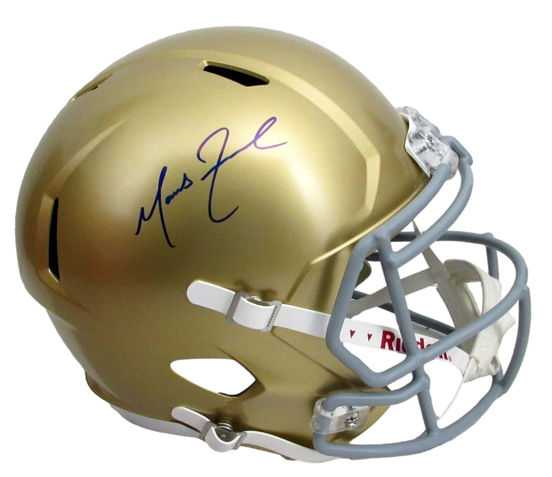 Notre Dame Full Size Replica Helmet Signed by Marcus Freeman Beckett Authenticated (1 of 6)
