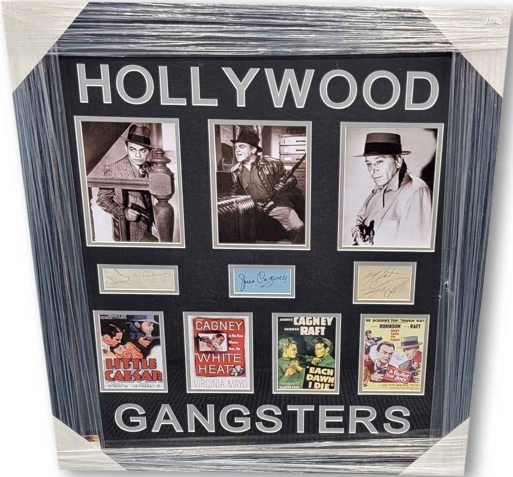 Autographed Collage Featuring Robinson Cagney Raft With GAI Authentication (1 of 4)