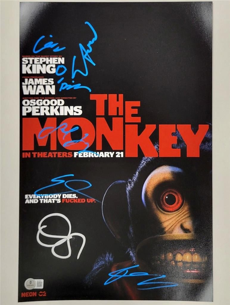 Signed 11x17 Photograph of The Monkey Cast Six Autographs Beckett Certified (1 of 5)