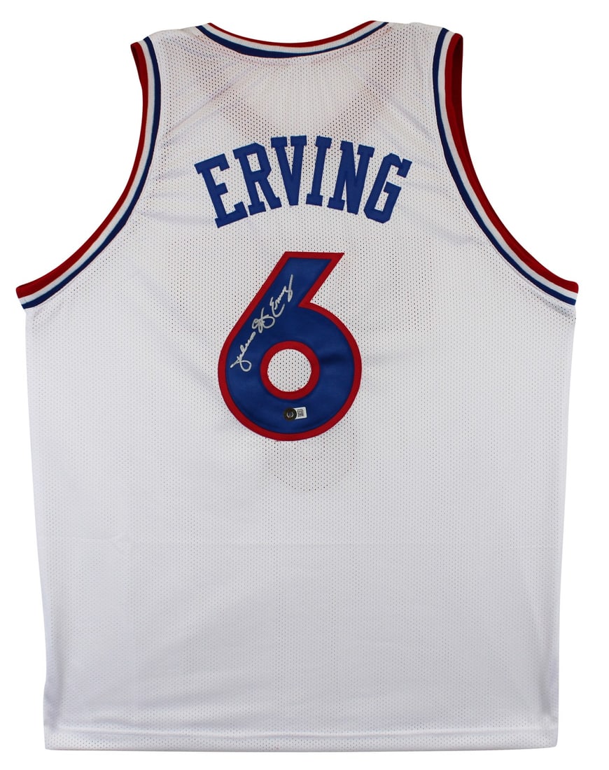 Julius Dr. J Erving Signed Philadelphia 76ers Jersey BAS Authenticated (1 of 3)