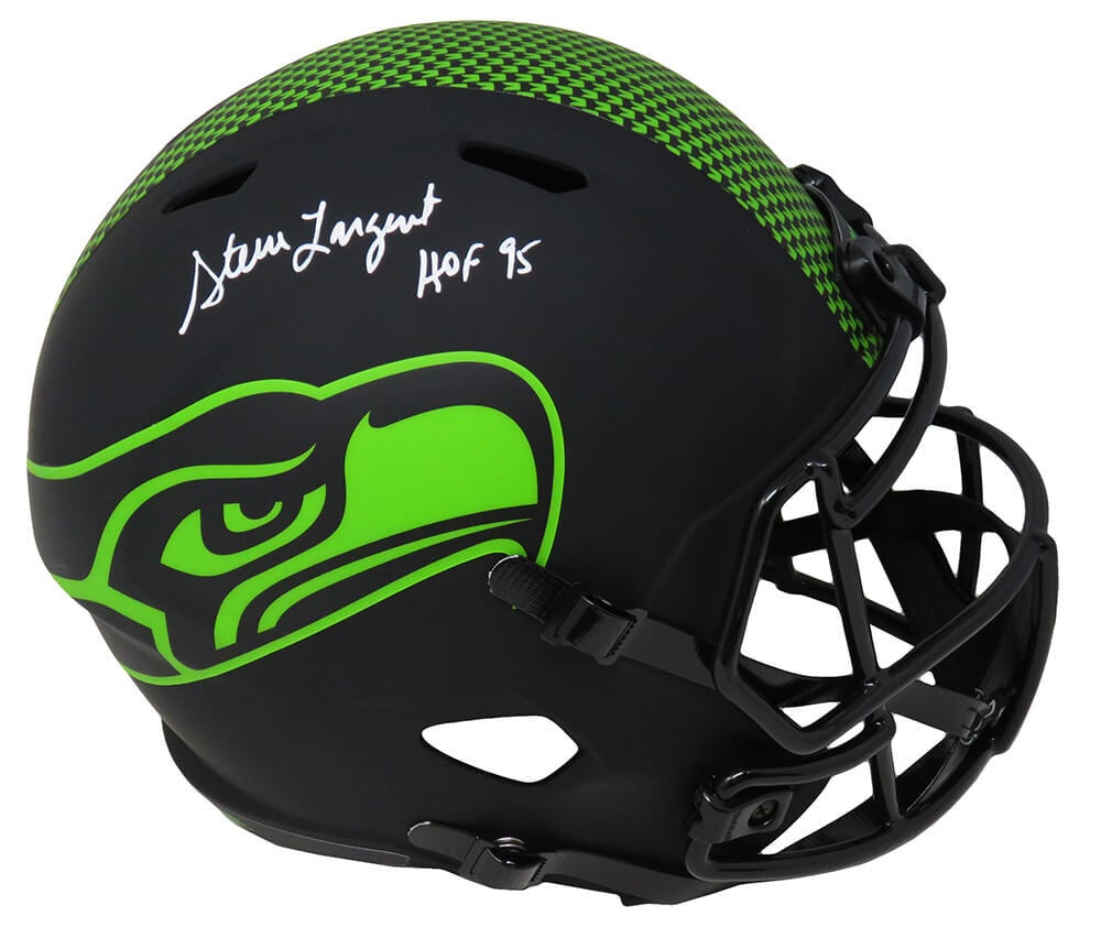 Steve Largent Signed Seahawks Eclipse Helmet HOF 95 with COA (1 of 1)