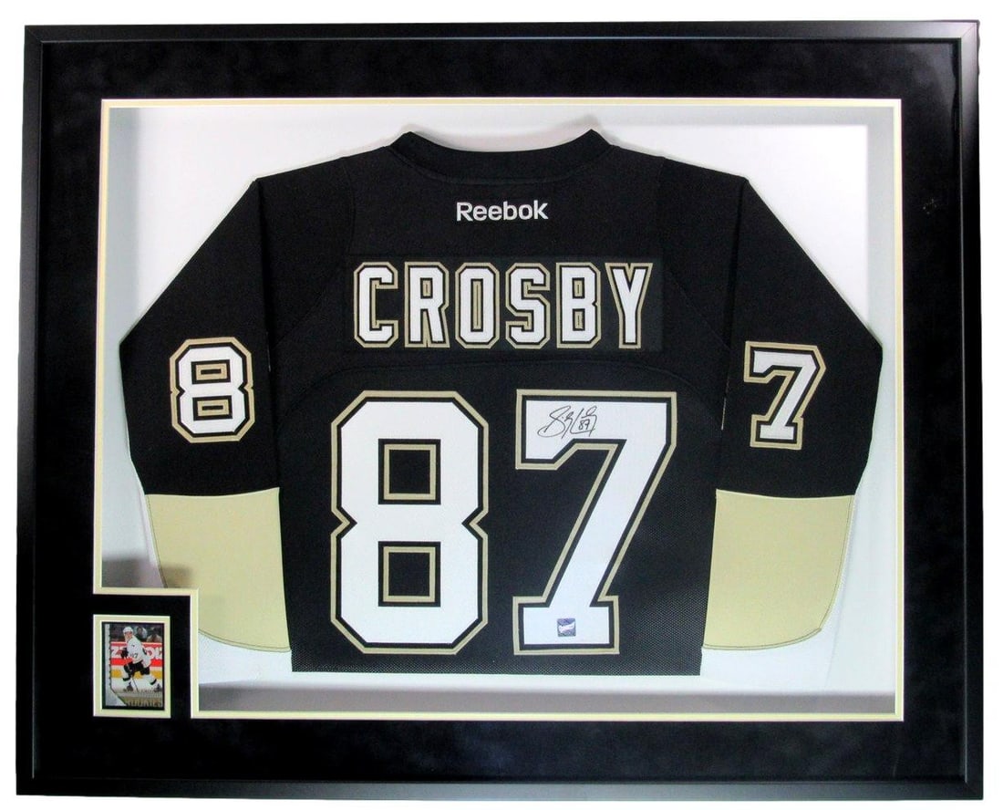 Framed Pittsburgh Penguins Jersey Signed by Sidney Crosby with JSA Authentication (1 of 6)