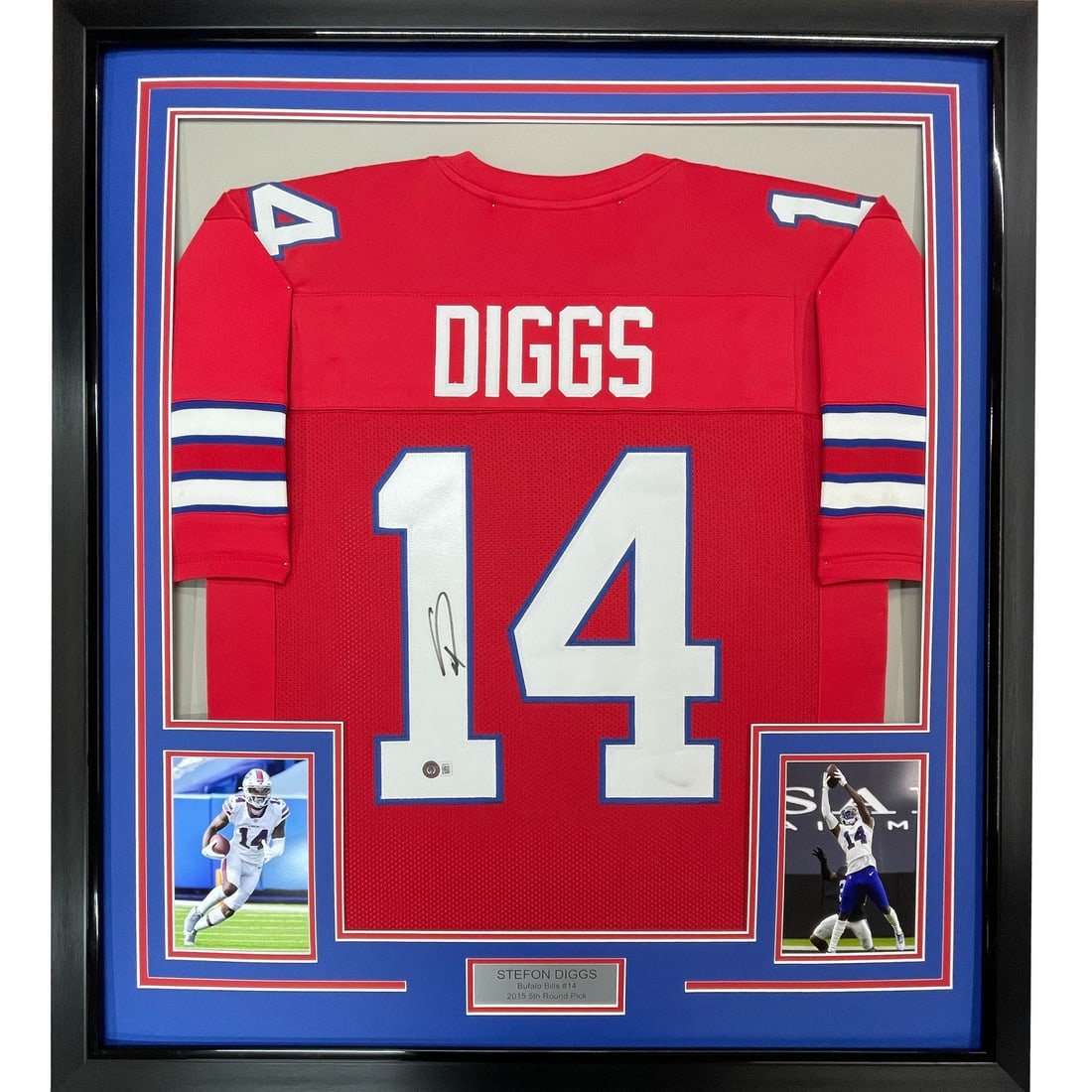 Framed Autographed Stefon Diggs Buffalo Bills Jersey with BAS COA (1 of 2)