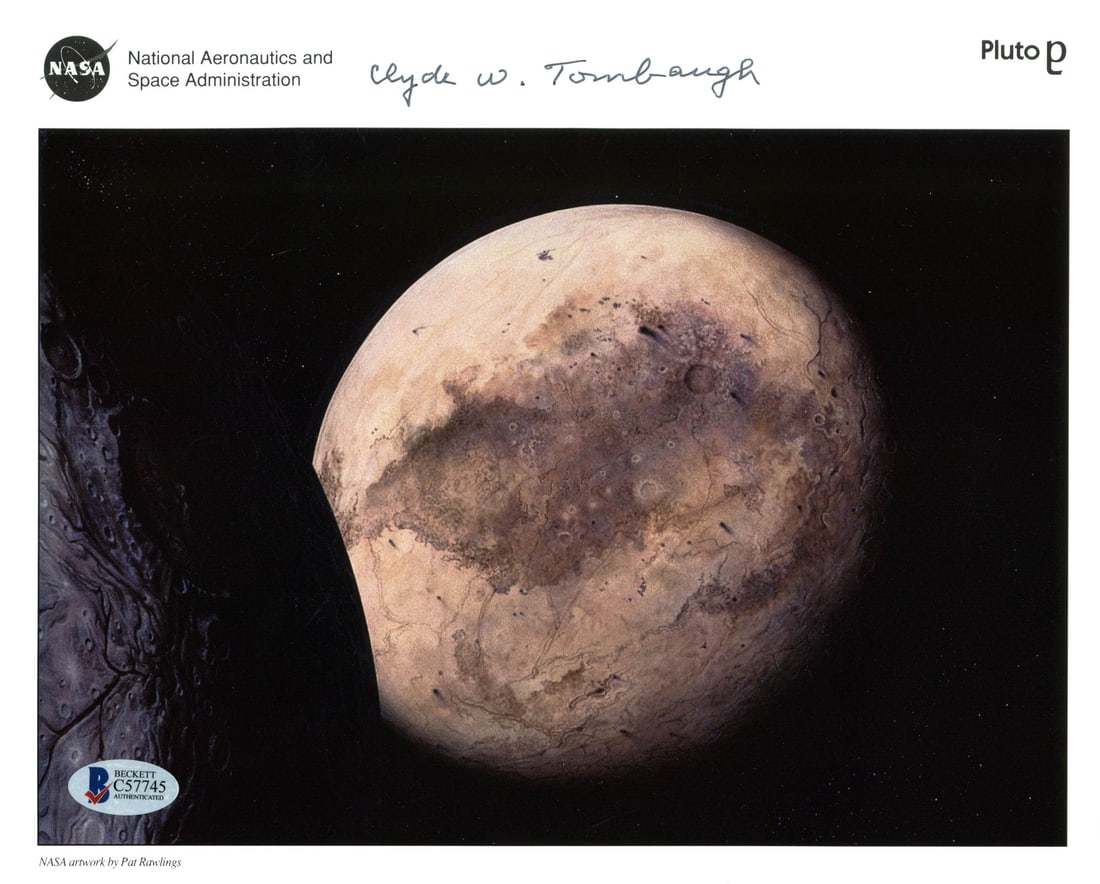 Clyde W Tombaugh Signed NASA 8X10 Photo with BAS Authentication (1 of 2)