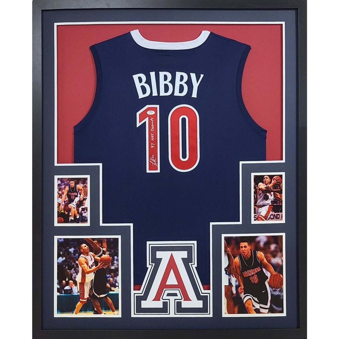 Mike Bibby Autographed Framed Jersey PSA/DNA Arizona Wildcats (1 of 3)