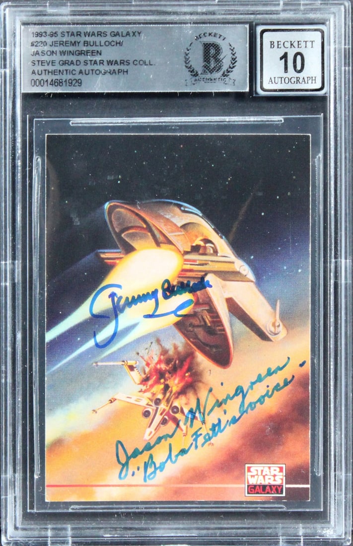 Pair of Star Wars Galaxy Cards Signed by Bulloch and Wingreen BAS 10 (1 of 1)