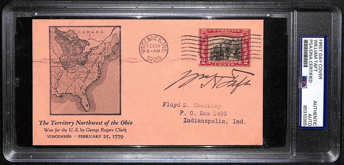 1929 First Day Cover Signed by William Howard Taft with PSA DNA Authentication (1 of 2)