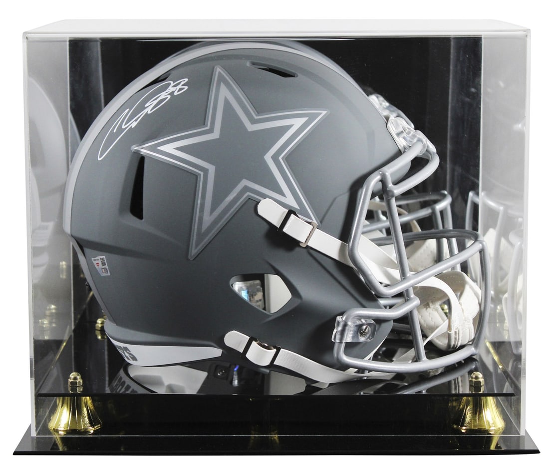 CeeDee Lamb Signed Dallas Cowboys Slate Full Size Helmet with Case (1 of 4)