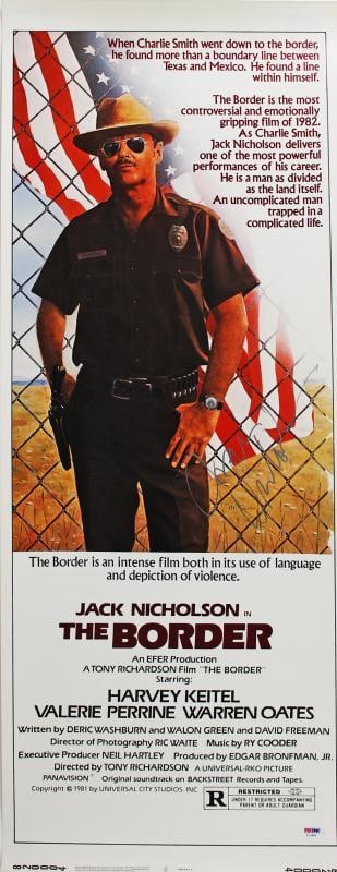 Jack Nicholson Signed The Border 14x36 Movie Poster PSA/DNA Authenticated (1 of 2)