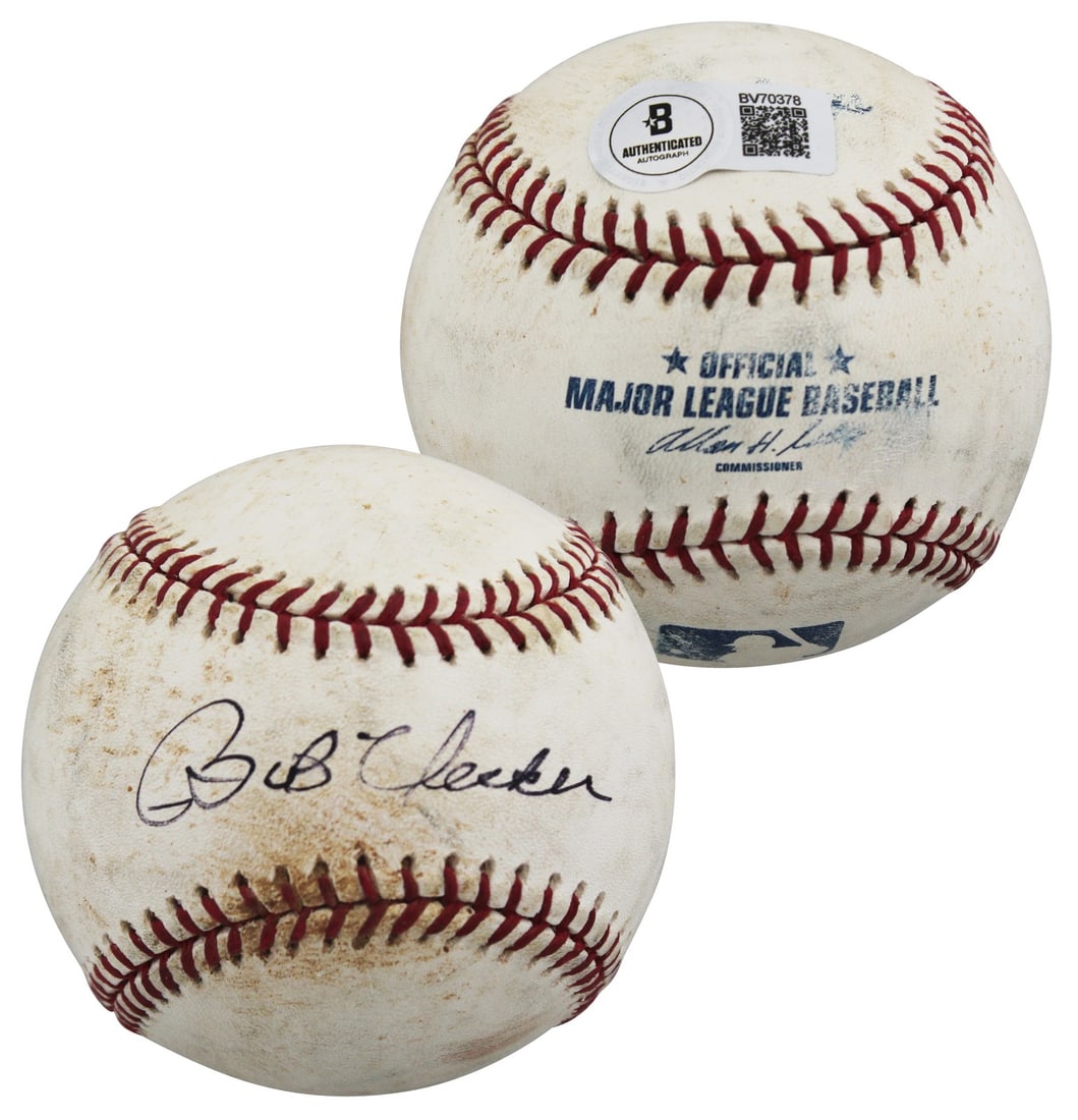 Bob Uecker Signed OML Selig Baseball Beckett Authenticated Milwaukee Brewers (1 of 7)