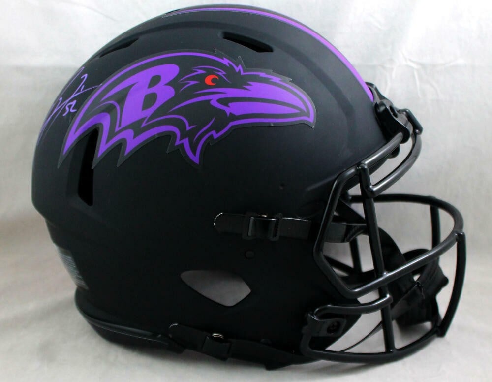 Baltimore Ravens Eclipse Speed Authentic Helmet Autographed by Ray Lewis Beckett Auth (1 of 6)