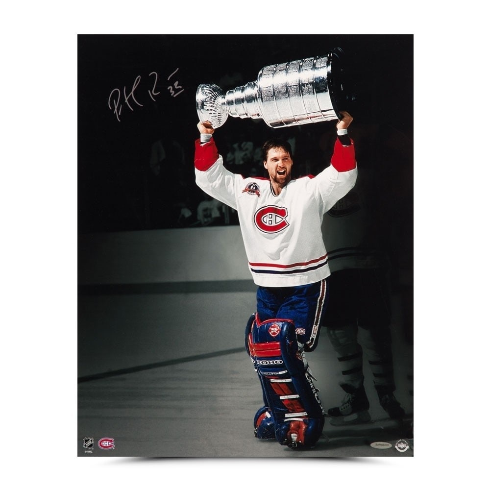 Patrick Roy Autographed 16X20 Photo Montreal Canadiens Celebration (1 of 4)