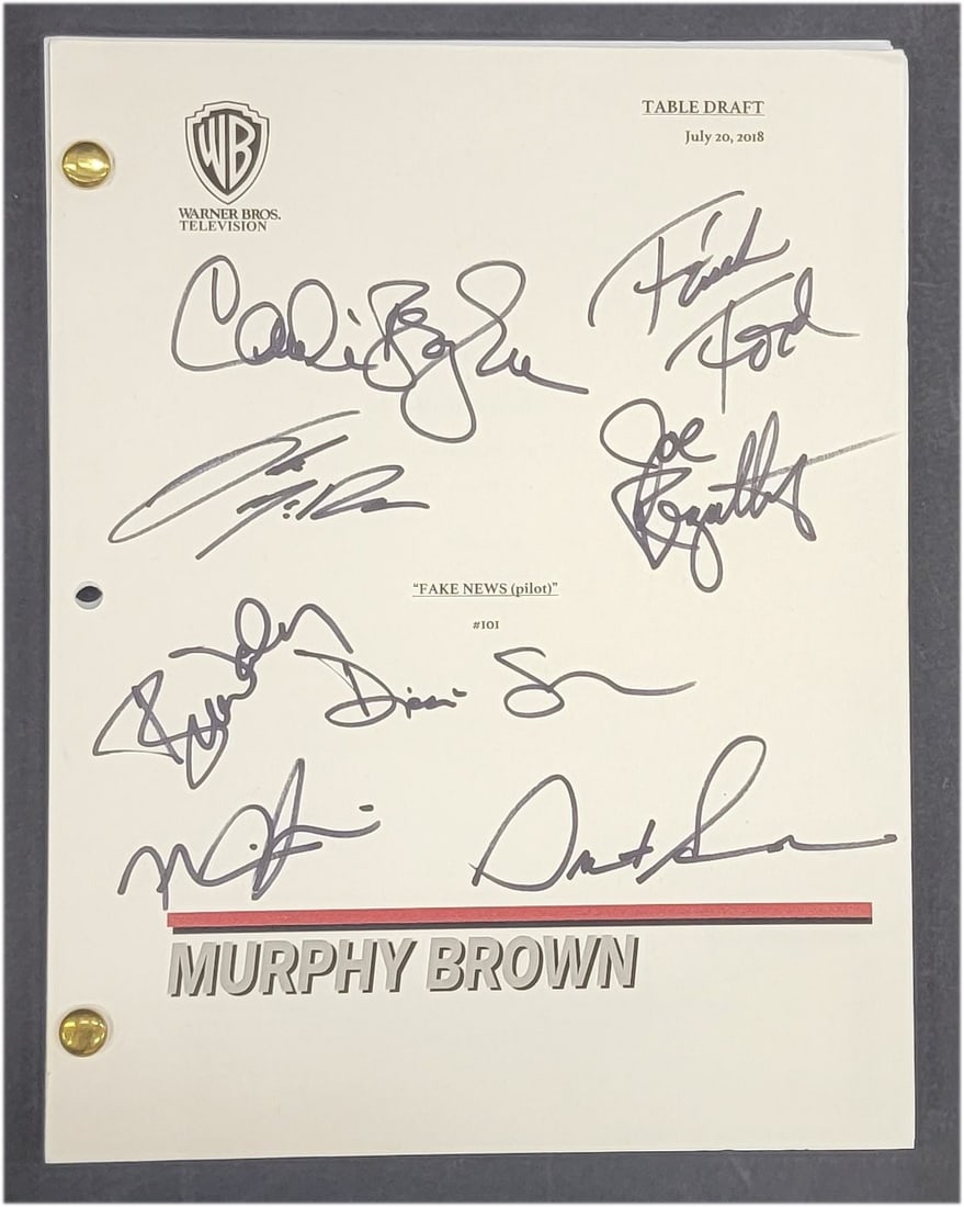 Murphy Brown Cast Signed TV Script with Faith Ford and Candice Bergen (1 of 3)