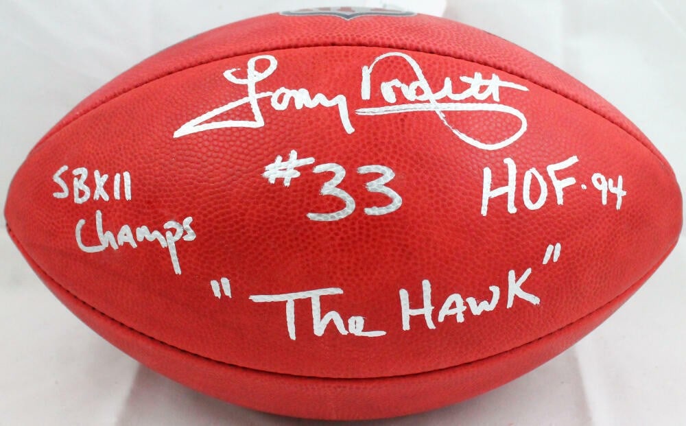 Wilson Duke Football Signed by Tony Dorsett with Three Inscriptions Beckett Holo (1 of 6)