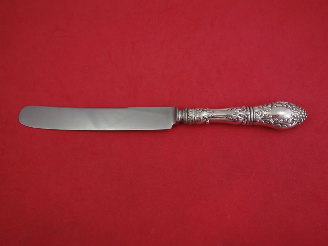 Knowles Roman Sterling Silver Dinner Knife 9 3/4 Inch Antique Flatware (1 of 2)