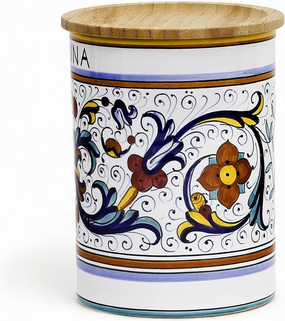 Ricco Deruta Deluxe Bamboo Canister for Flour 7.25H (1 of 7)