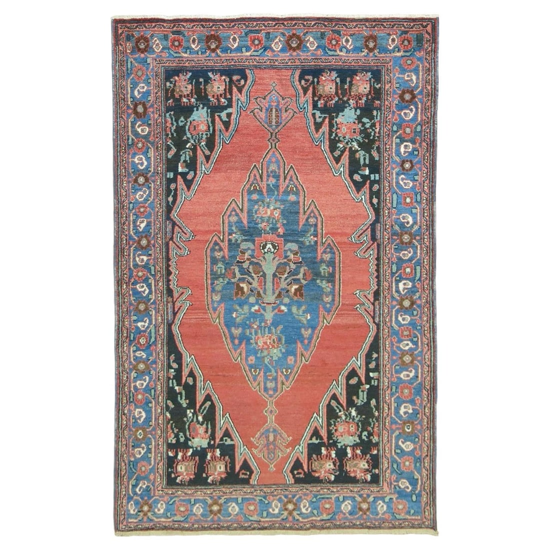 Persian Mazlagan Malayer Hand-Knotted Wool Accent Rug 52 x 79 in (1 of 5)