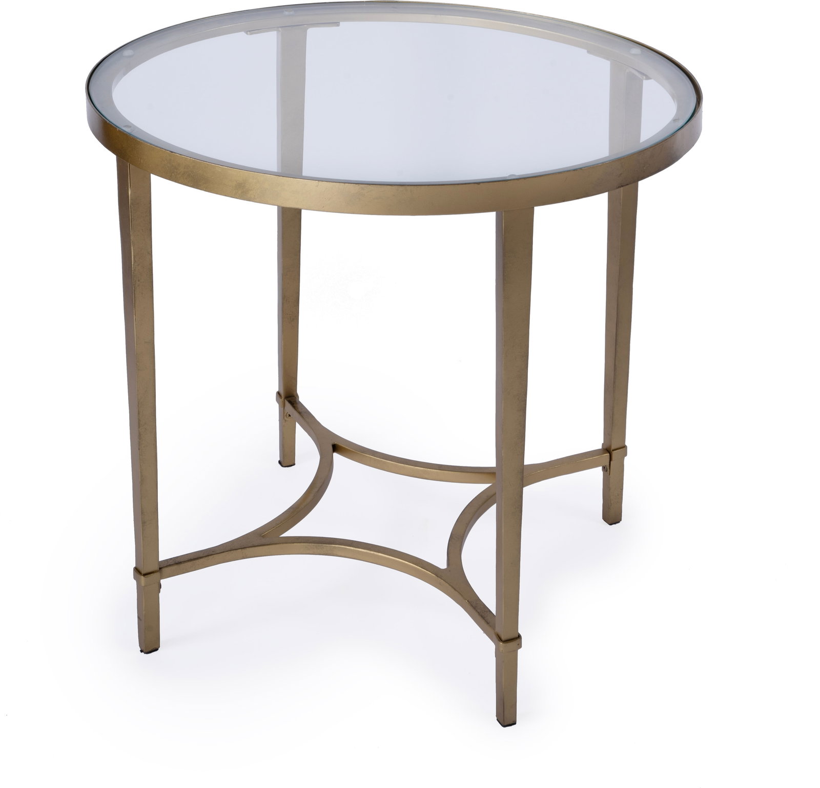 Butler Monica Antique Style Gold Glass Oval End Table (1 of 6)