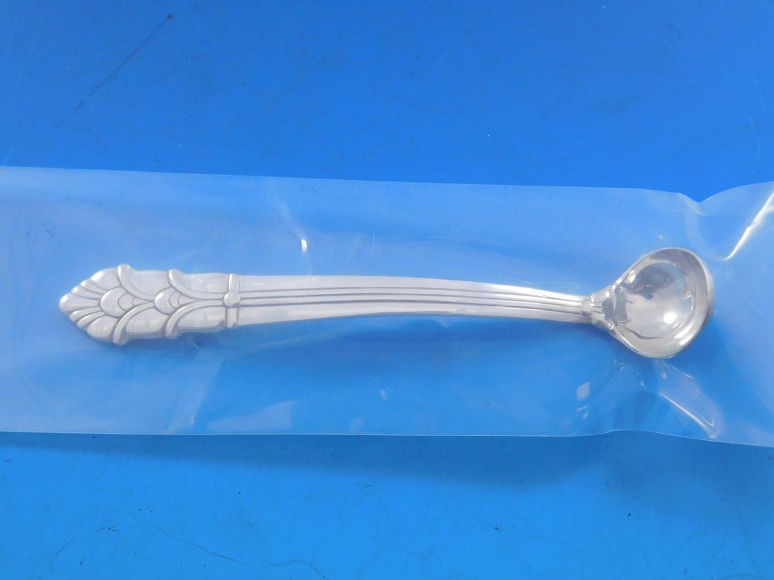 Tiffany & Co. Palmette Sterling Silver Mustard Ladle 4 3/4 Inch (1 of 5)