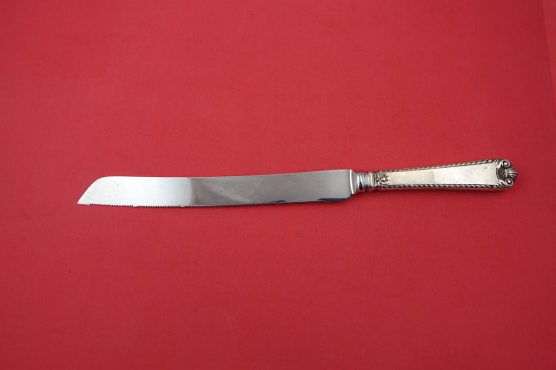 Birks George II Plain Sterling Silver Wedding Cake Knife 12 3/4" (1 of 2)