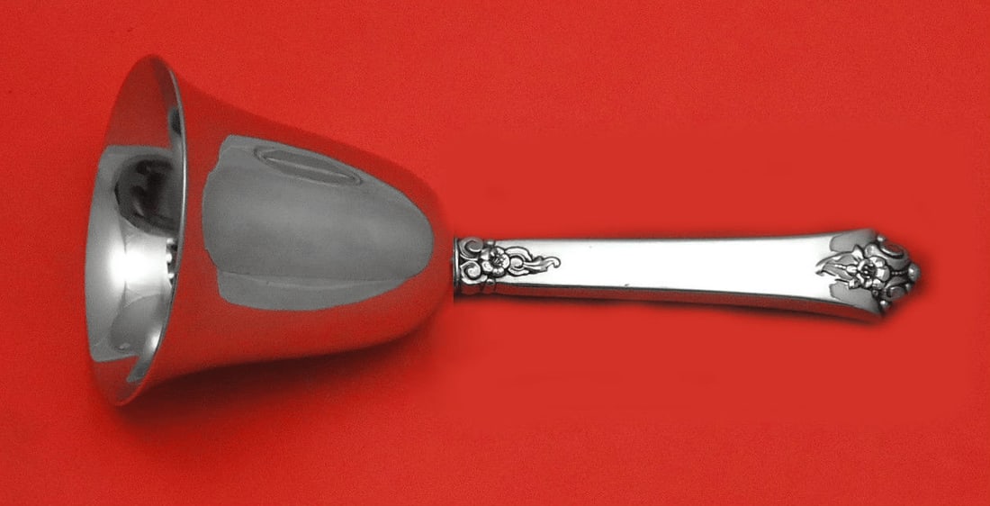 Royal Crest Castle Rose Sterling Silver Dinner Bell 7 Inch (1 of 4)