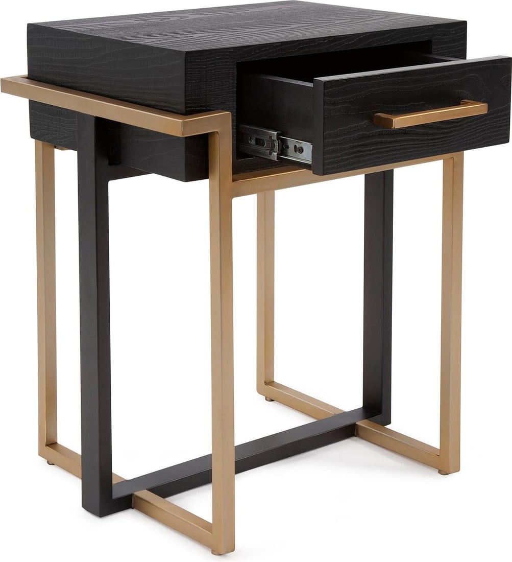 Howard Elliott Modern Evora Side Table Black Matte Contemporary Design (1 of 7)