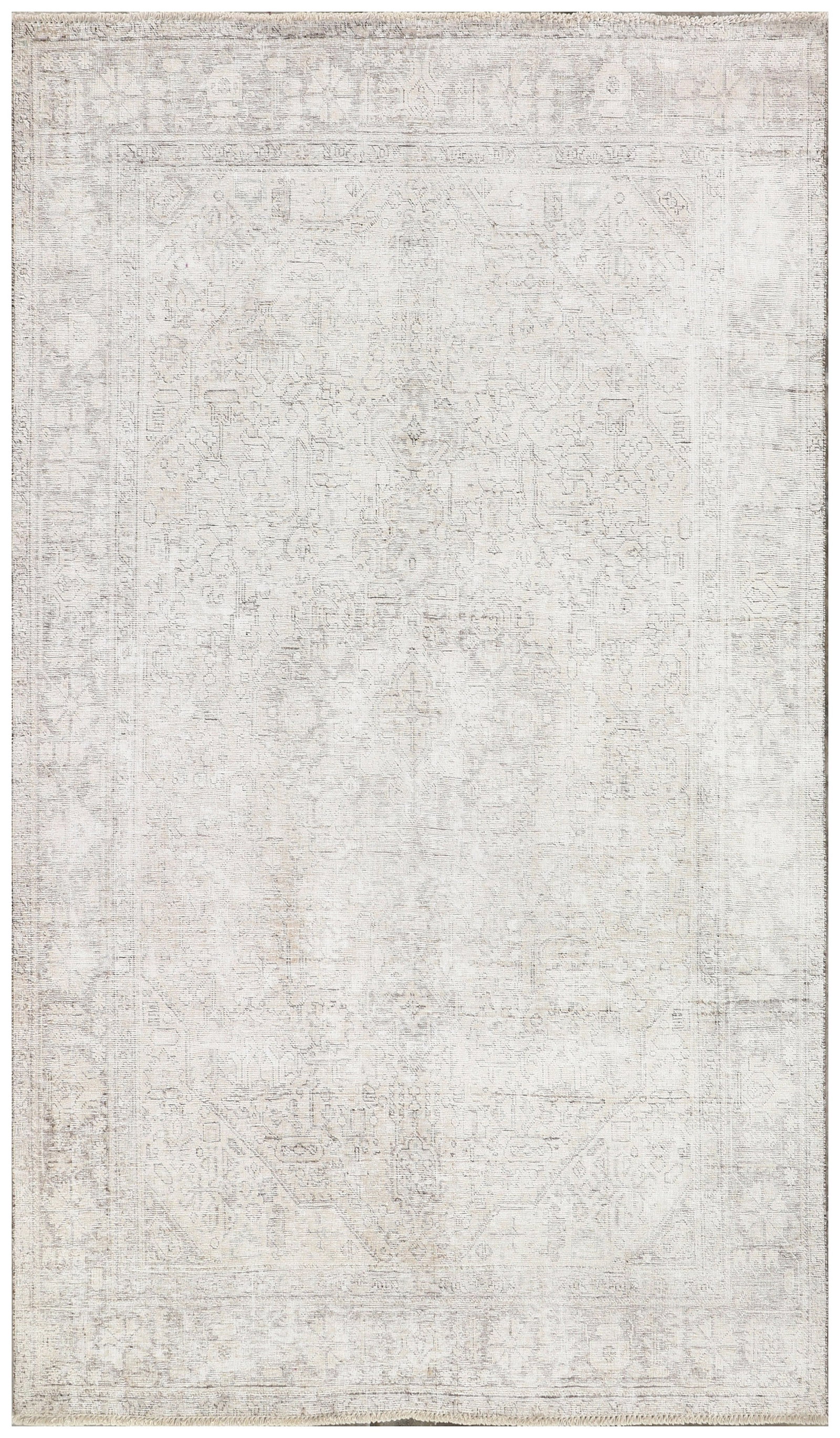 6' x 9' Vintage Distressed Persian Hand-knotted Gray Rug (1 of 6)